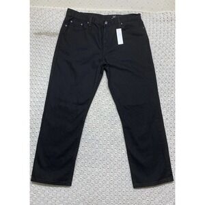 Nwt George Jeans 38x30 Black Denim Regular Fit Straight Leg Cotton Activewear